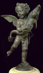 Putto delfiinin kanssa, 1565 (pronssi)